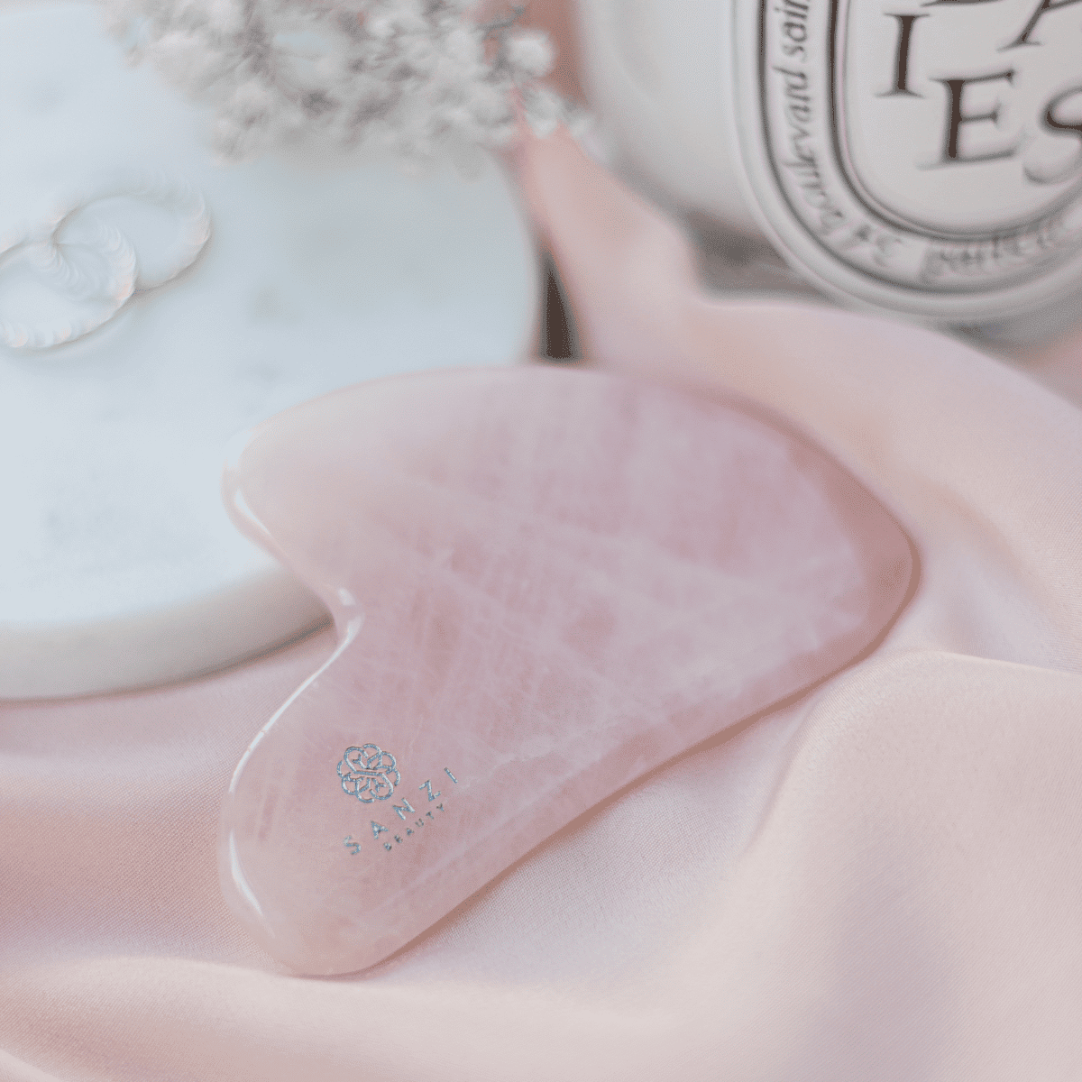 Gua Sha Rose Quartz Round