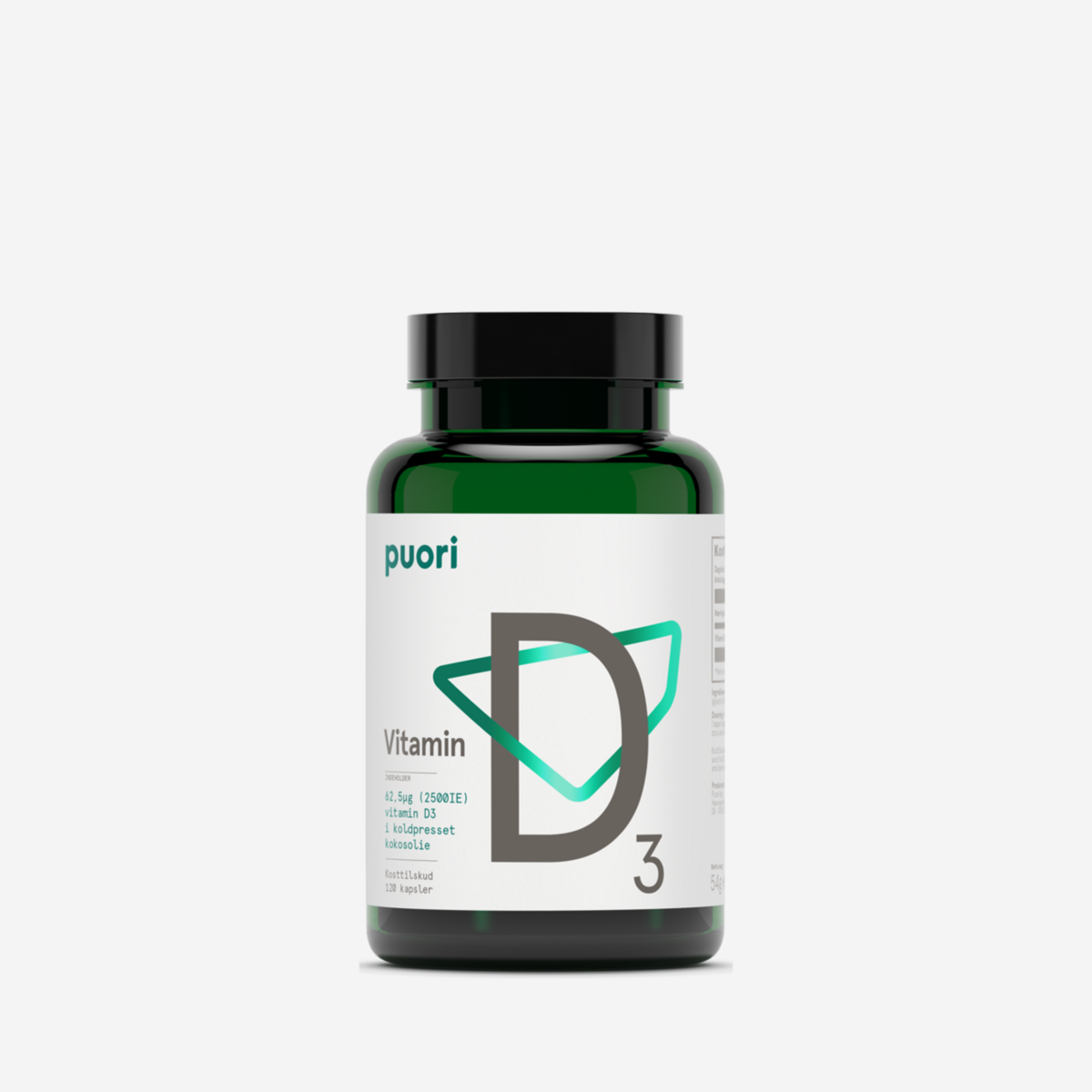 Puori Vitamin D3 120 kapsler